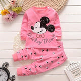 Baby Girl Cartoon Cat Pattern Pink Outfit