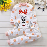 Baby Girl Cartoon Cat Pattern Pink Outfit