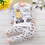 Baby Girl Cartoon Cat Pattern Pink Outfit