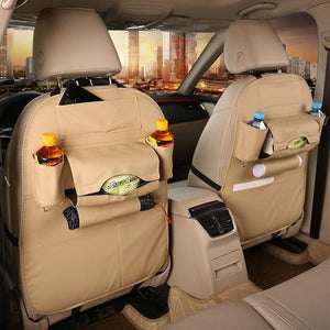 Car Seat Child Back Multi-function Leather Storage Bag