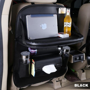 Car Seat Child Back Multi-function Leather Storage Bag