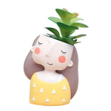 Flower Girl Plants Vase for Kids Room Decor